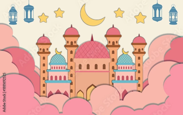 Obraz Ramadhan Kareem Mubarak background