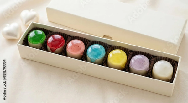 Obraz Premium Assorted Chocolates in Elegant Gift Box