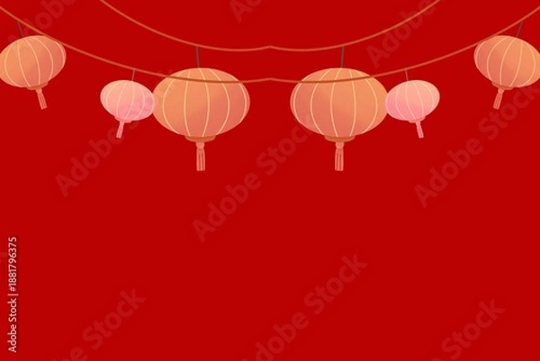Obraz chinese new year lantern background