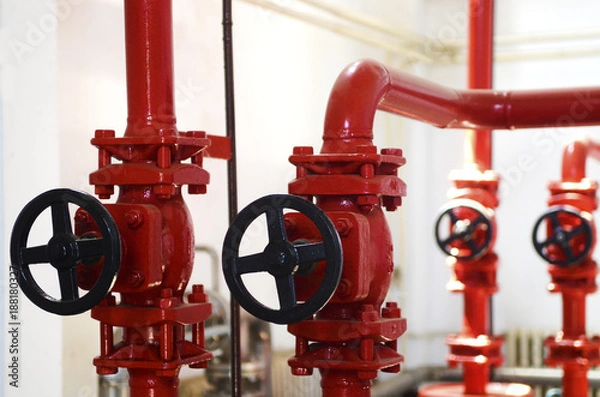 Obraz Valves on pipes