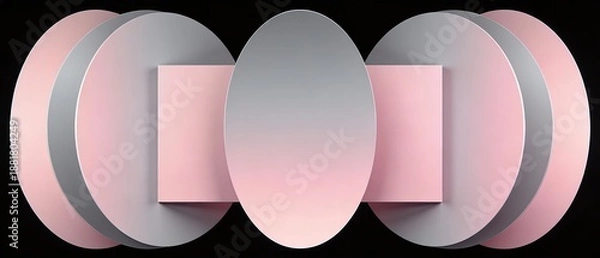 Obraz 柔らかな光が重なる抽象的ミニマル構図