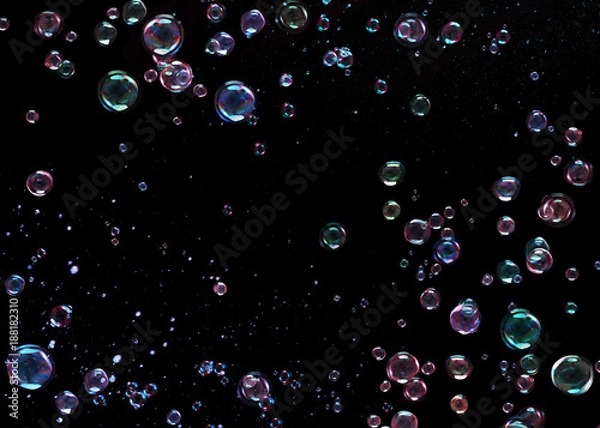 Obraz Bubble na czarnym tle