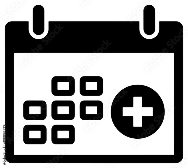 Obraz Calendar with plus sign
