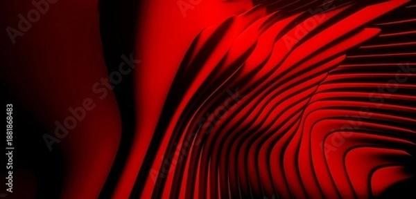 Obraz Abstract dark background curved pattern in design 3d render