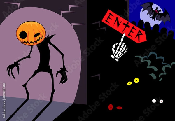 Obraz Halloween ENTER