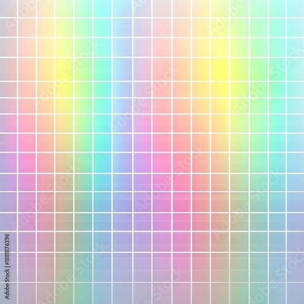 Obraz Isolated luminous gradient mesh rainbow pattern fading over transparent canvas