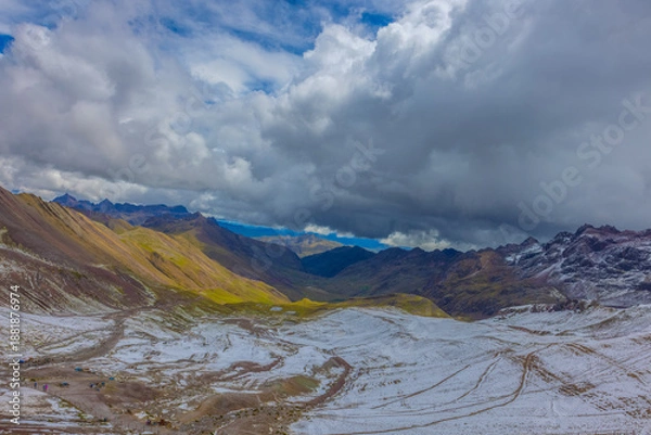 Obraz Winter landscape in Rainbow Mountains