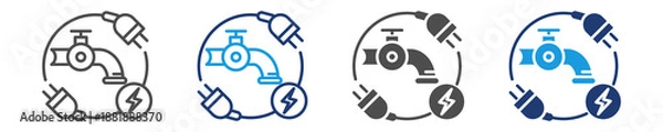 Obraz electric icon set multiple style