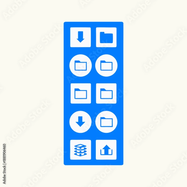 Obraz Minimalist Vector Office UI Icon Set for Modern Business App Design and Web Interface Elements