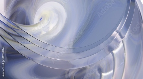 Obraz 抽象的な青い光の渦