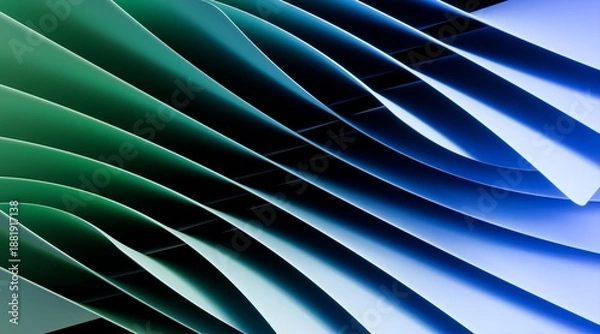 Obraz 曲線でグラデーションラインのアブストラクト背景素材