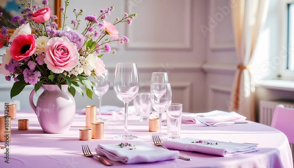 Fototapeta wedding table set