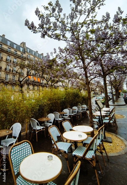 Obraz outdoor cafe tables