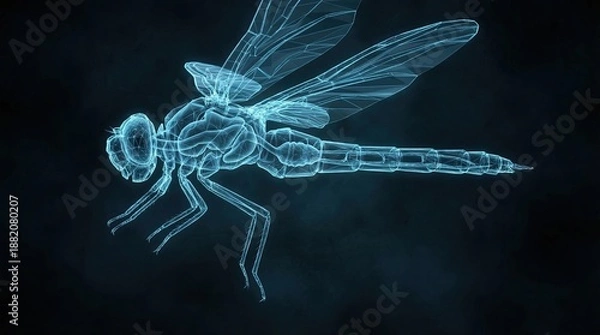 Obraz Transparent Insect Anatomy in CGI Rendering