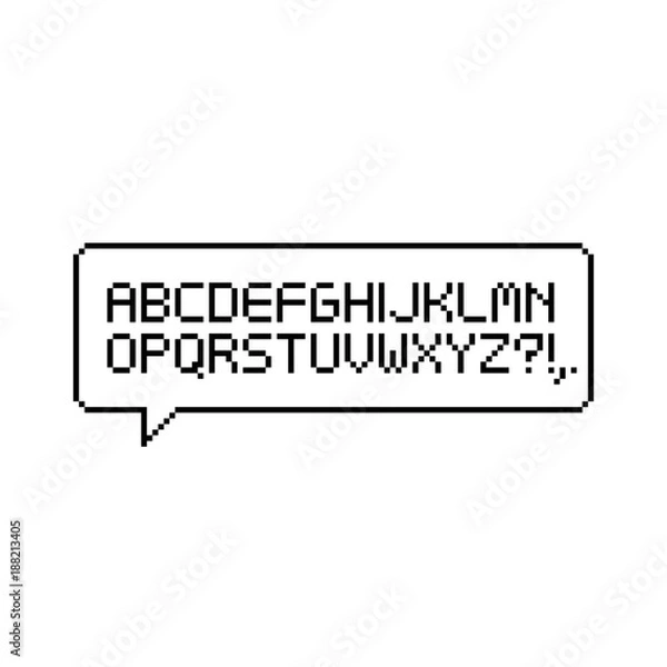 Obraz Pixel alphabet