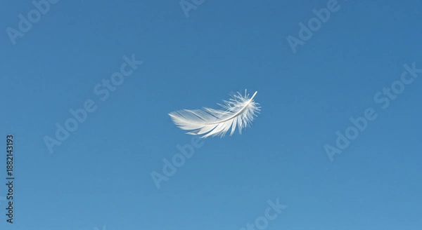 Obraz Single white cloud in blue sky