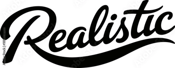 Fototapeta Realistic Script Typography