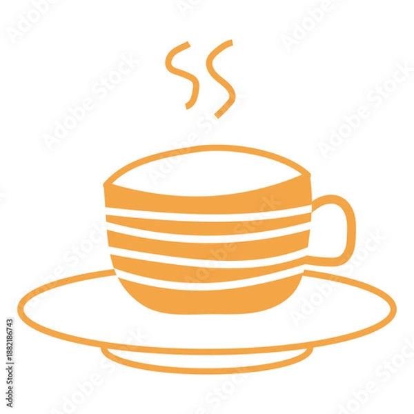 Obraz Autumn tea cup cartoon