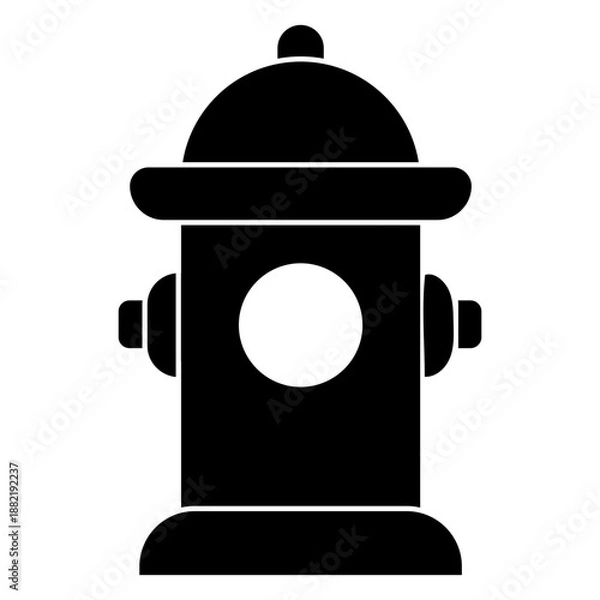 Obraz Fire hydrant icon silhouette