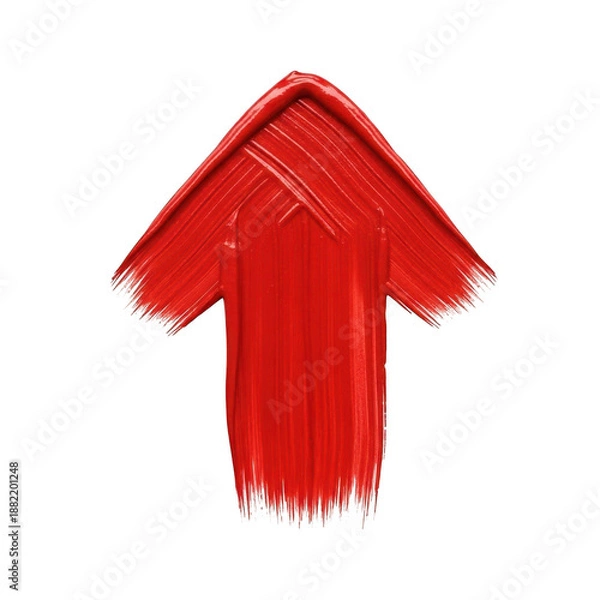Obraz Bold red arrow icon isolated on transparent background
