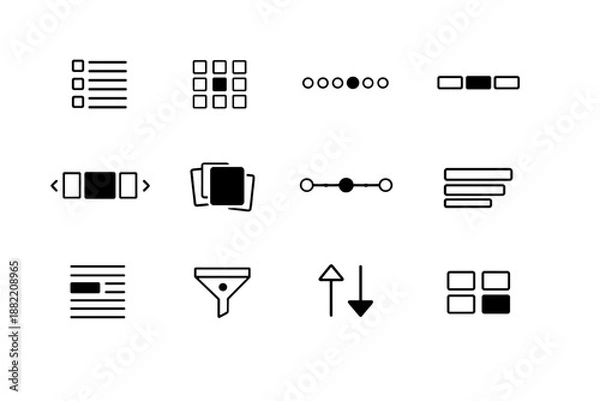 Obraz Timeline results gallery image vector pagination simple page slideshow icon generation carousel