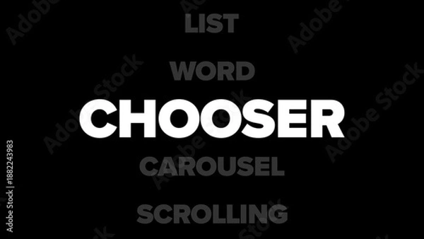 Obraz Scrolling Carousel Word Chooser