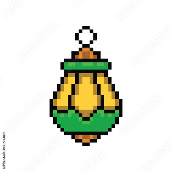 Obraz Pixel art classic lantern graphic concept