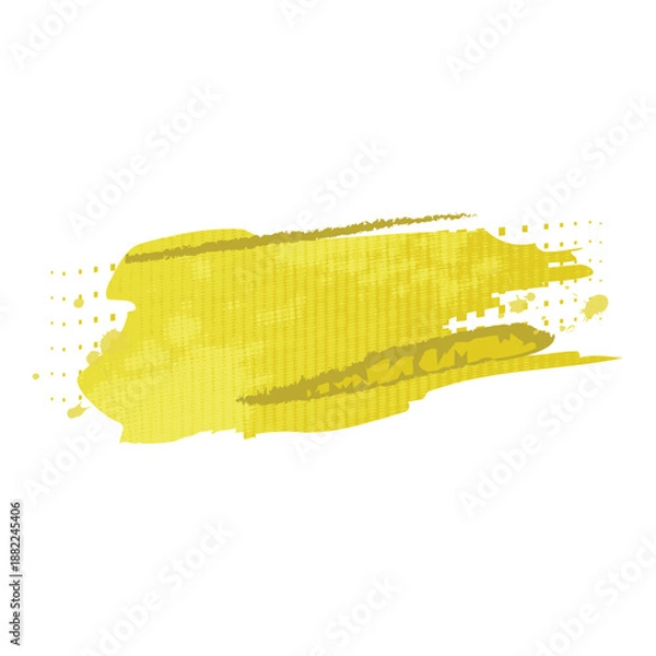 Obraz Yellow brush stroke abstract element decoration