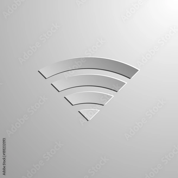 Fototapeta Gray wi-fi on a gray background