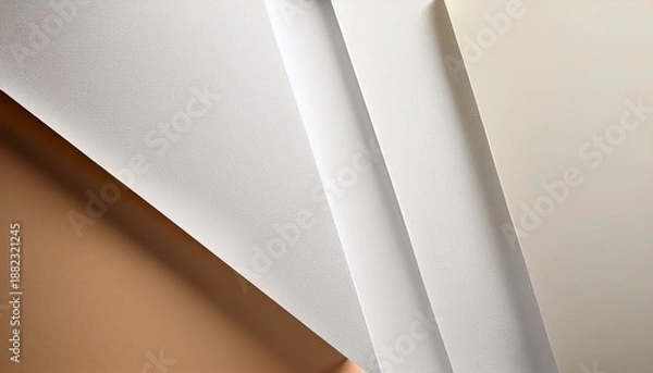 Obraz Generative Ai Abstract Flat Lay Backdrop Off White And Neutral Tone Gradient