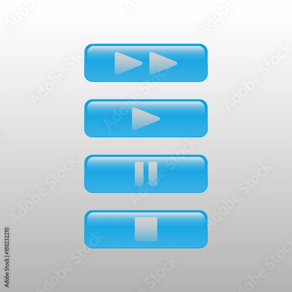Fototapeta Button to fast forward, play, pause, stop