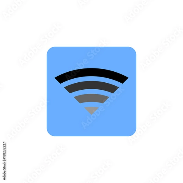 Fototapeta Icon WI-FI on a blue background