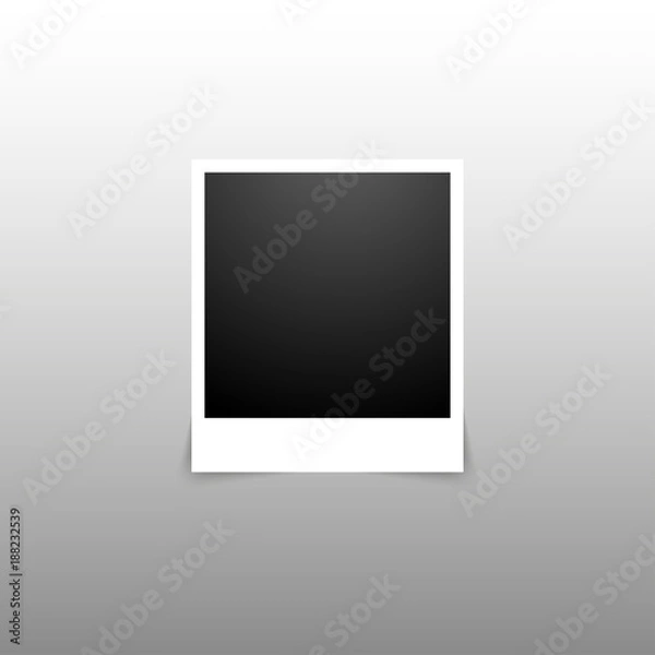 Fototapeta Photo frame on an illuminated background. Vector illustration.