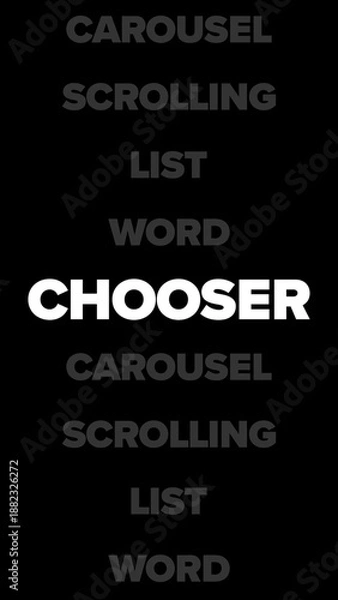 Obraz Scrolling Carousel Word Chooser Vertical