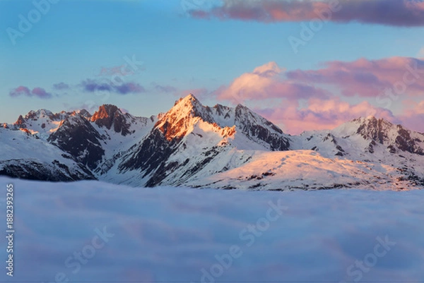 Obraz Sunset in the mountains