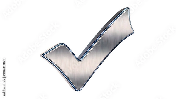 Fototapeta Metallic Check Mark