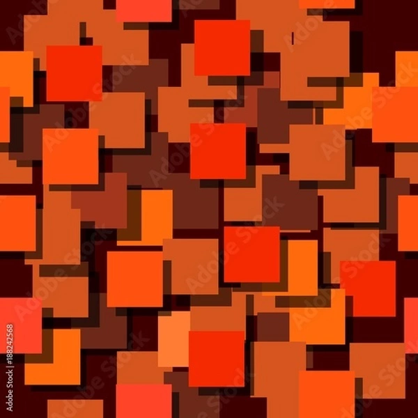 Obraz Seamless background made up of squares. The planes are painted monophatically. With different intensities. Vector illustration.