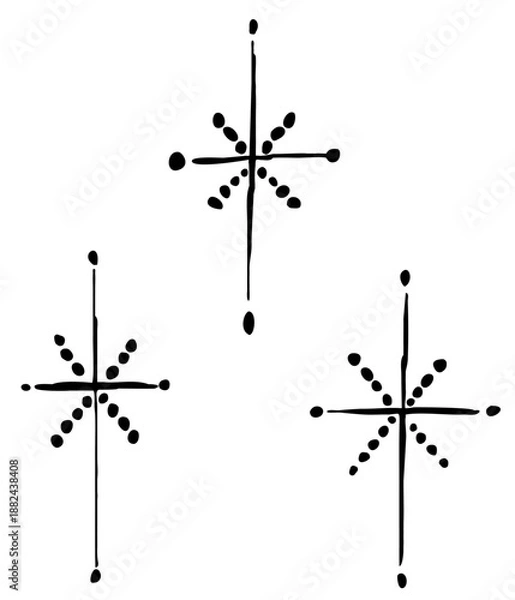 Obraz 手で描いたキラキラ素材のベクターイラスト