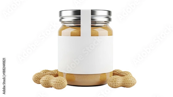 Obraz Peanut Butter Jar with Peanuts