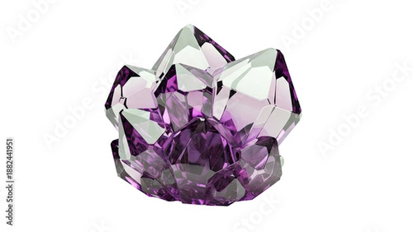 Obraz Purple Amethyst Crystal Cluster