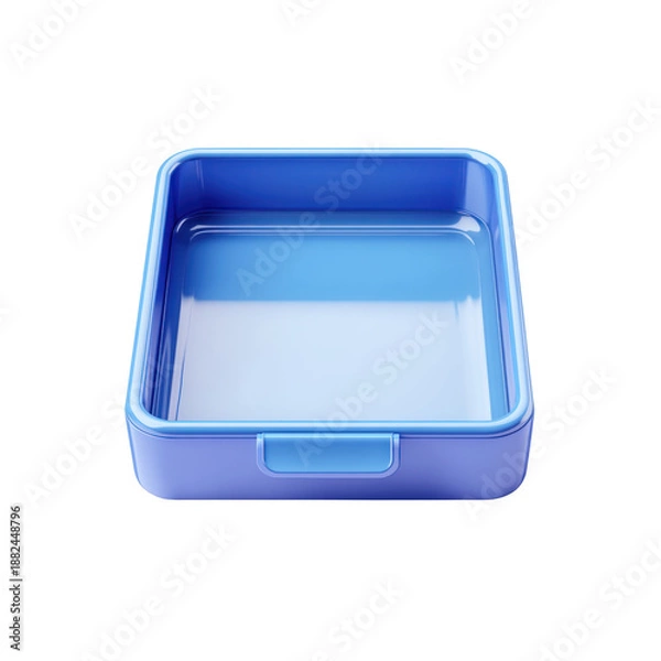 Obraz Empty blue plastic lunchbox
