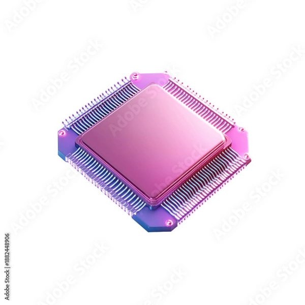 Obraz Digital chip, glowing