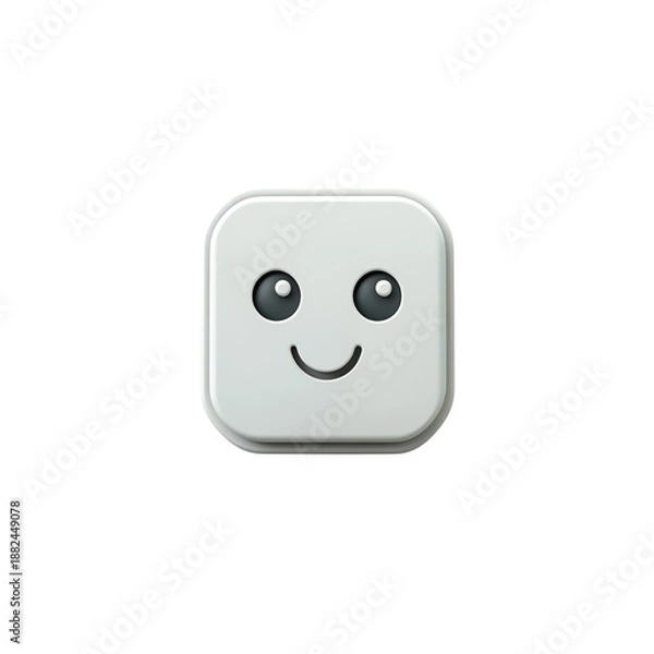 Obraz Cute square emoticon
