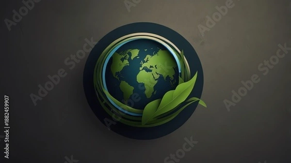 Obraz green planet earth globe