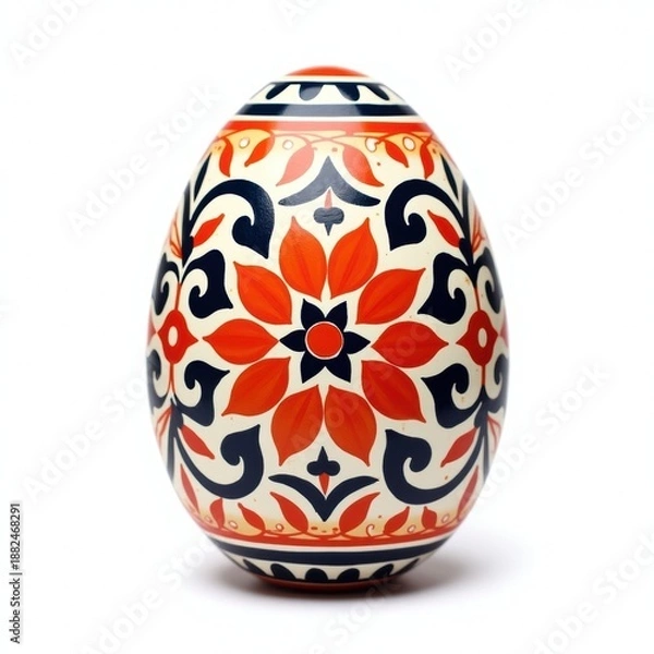 Fototapeta Intricate floral patterned egg