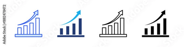 Fototapeta Trends Multiple Style Icon Set Vector 