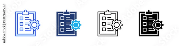 Fototapeta Project Multiple Style Icon Set Vector 