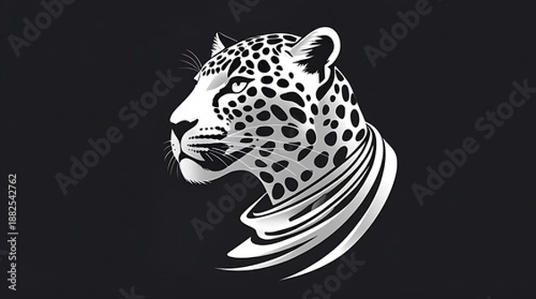Obraz leopard head vector