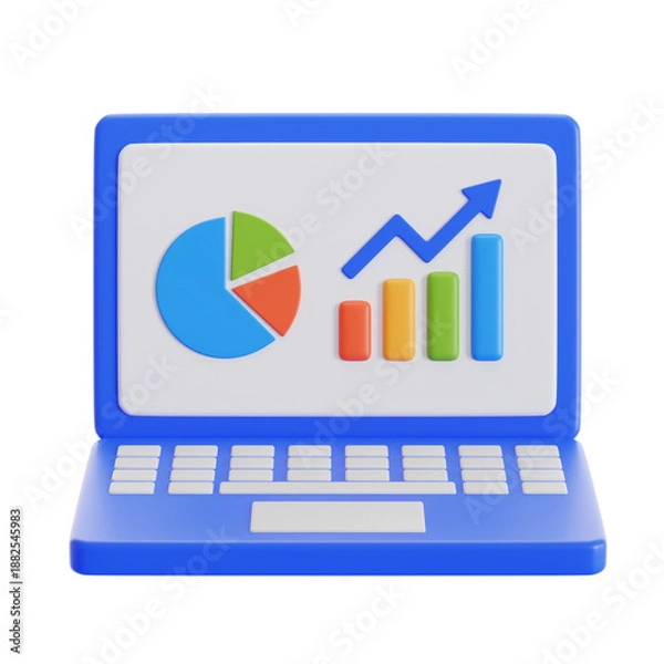 Obraz 3D Laptop Dashboard