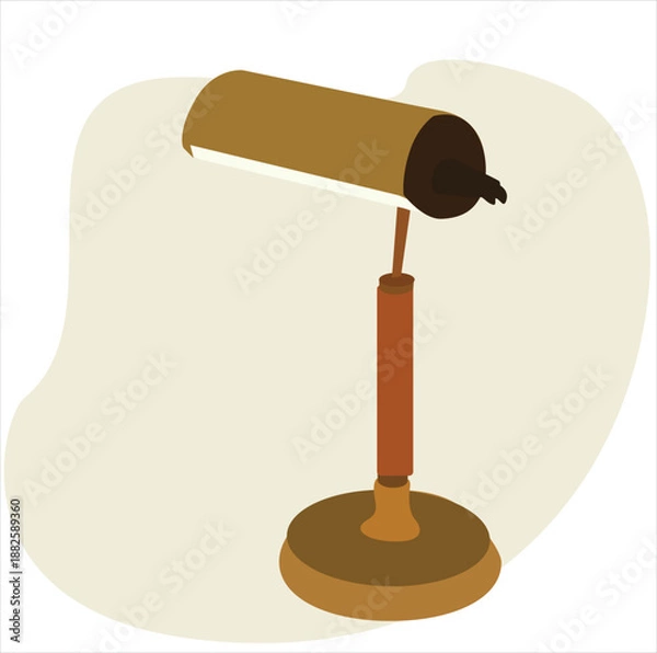 Obraz vintage study table lamp.Classic table lamp for the library. 
